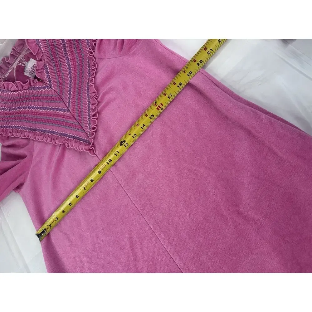 Vintage Evelyn Pearson Nightgown Womens M Long Sleeve 70s Loungewear Cottagecore